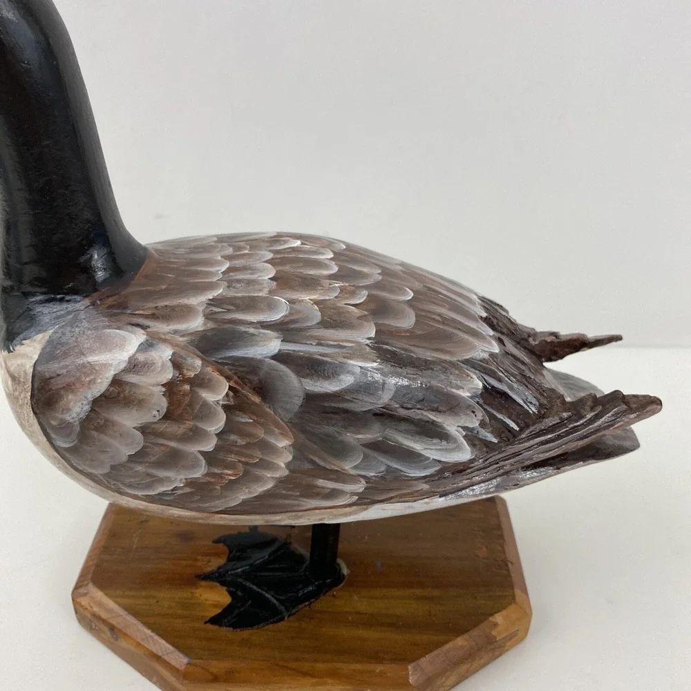 Handpainted Wooden standing Duck Figurine 8.5